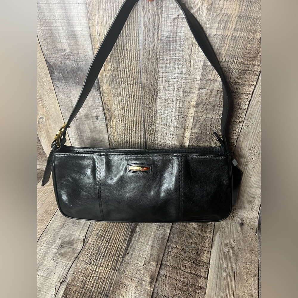 Oroton black leather shoulder handbag - Picture 11 of 15